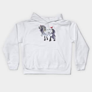 Tough Girl Horse Kids Hoodie